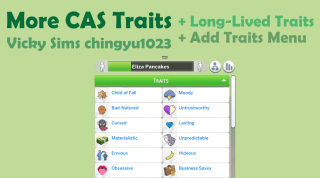 More CAS Traits for Sims Mod (& For Pets!) + Long Lived Traits