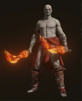 Kratos with Weapon's and Armor - Male Character Preset