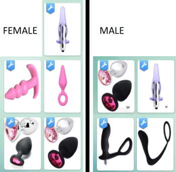 Jeweled Butt Plug Collection (Female and Male) 2.0.0