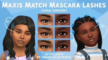 Maxis Match Mascara 3d Eyelashes (Child version)