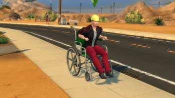 Animated Basegame Rideable Wheelchair Vehicle