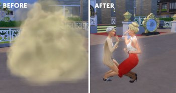 Remove Dust/Cloud When Sim Fight