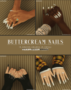 Buttercream Nails by CandySims4