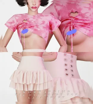 Tie Dye Heart Top/Elena Skirt