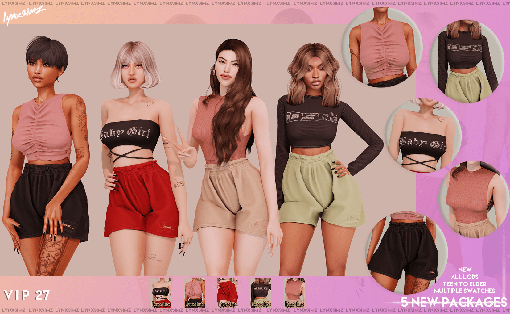 Pack Clothing By Lynxsimz Patreon Nsfw Packs Collections Accessories Clothing The