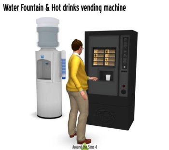 Functional Hot Drink Vending Machine & Water Fountain