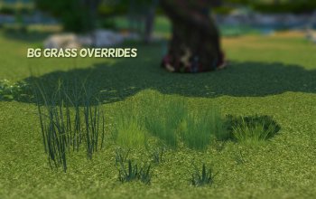 Default replacement of grass and flowers