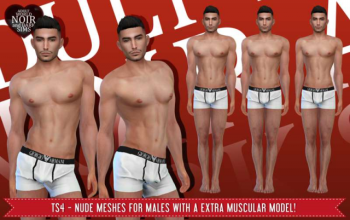 [Noir and Dark Sims 4] Male Nude Tops (02.06.2022)