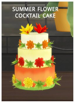 Summer Flower Cocktail Cake