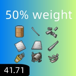 50% metal weight