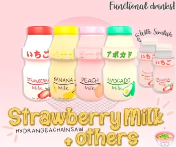 Functional drinks(TS4): Peach, Avocado, Banana & Strawberry Milk.
