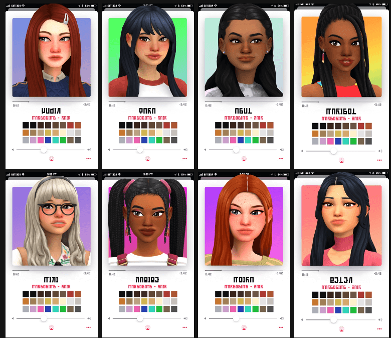 Women's hairstyles by marso - The Sims 4 / Hairstyles | The Sims 4