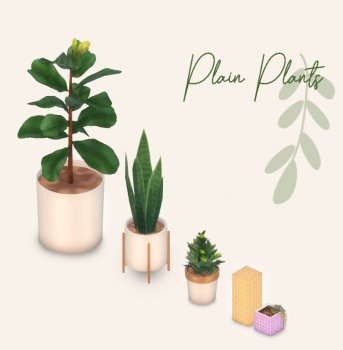 Plain Plants&Tiled Decors