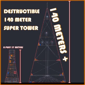 Destructible Super Tower 140 meters