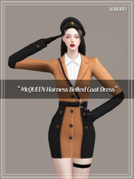 Alexander McQUEEN Harness Belted Coat