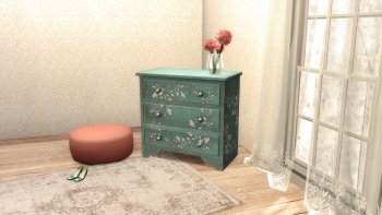 Shabby Chic Floral Drawer Dresser