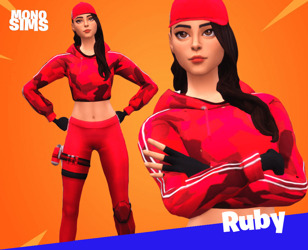 Fortnite Ruby Sims Cc The Sims 4 Sim Models The Sims 4