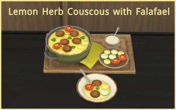 Lemon Herb Couscous With Falafael