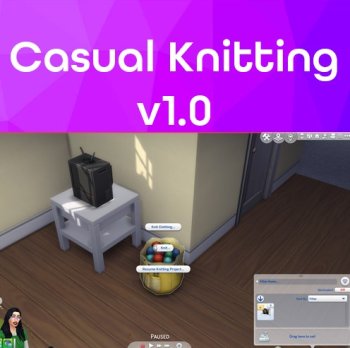 Casual Knitting (without yarn basket in inventory)