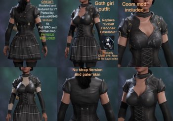 Goth girl outfit (Physics + coom)