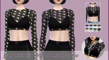 Lili - HYLT Moon night - Crop top & Shorts