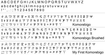 Komorebigo, a Simlish Dingbat Font