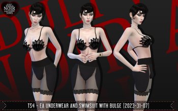 [Noir and Dark Sims 4] EA underwear and swimsuit with bulge - 2023-31-07