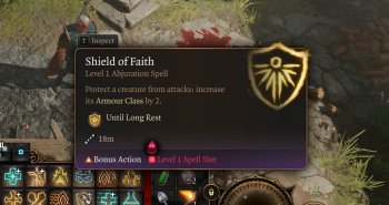 No concentration Shield Of Faith with 3 target AOE