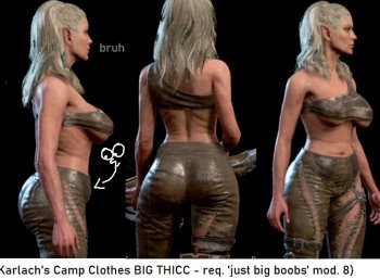 Karlach Camp Clothes - Big Boobs and Ass