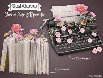Dustbunny - Blossom Books And Typewriter