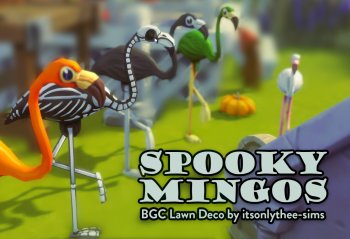 Spooky Mingos - BGC Lawn Deco