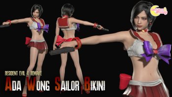 Ada Wong Sailor Mars Bikini