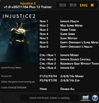 Injustice 2: Trainer +13 v1.0-v20211104 {FLiNG}