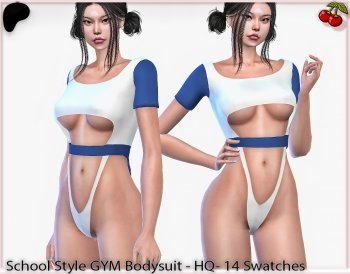 ⚽School Style GYM Bodysuit