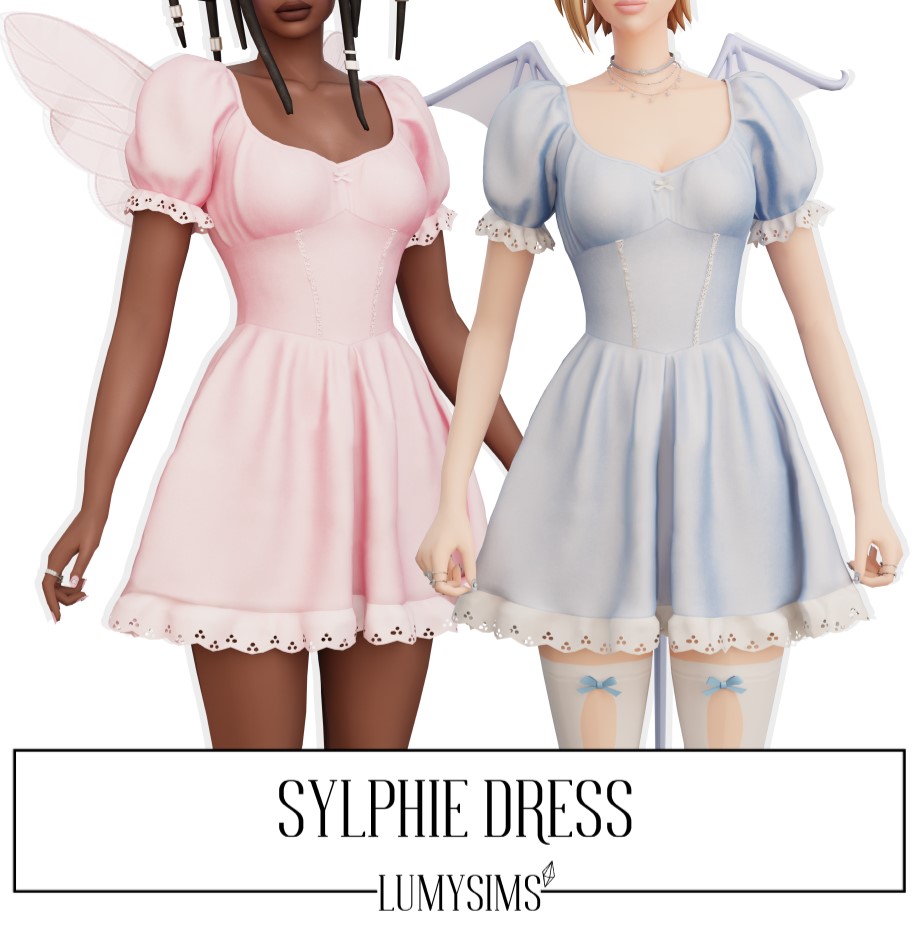 Sylphie Dress - The Sims 4 / Clothing | The Sims 4