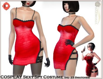 Cosplay Sexy Spy Costume Dress