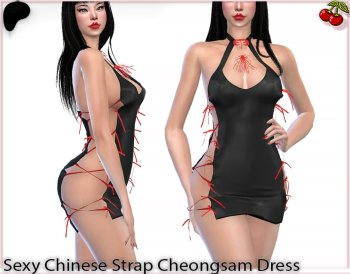 Sexy Chinese Strap Cheongsam Dress