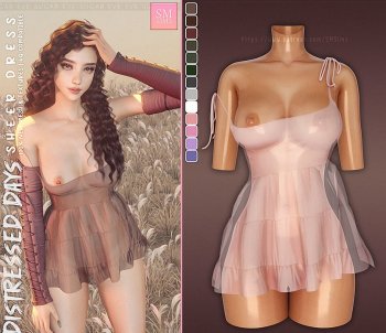 Distressed Days Collection - Sheer Dress