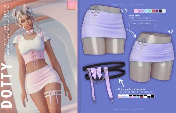 SUGAR | Dotty Mini Skirt & Garter