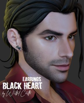 Black Heart (Earrings)