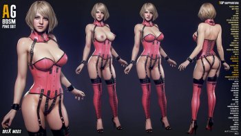 [Ashley] BDSM Pink Suit (Fixed by Psylozoff)