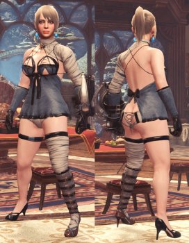 Kaine from Nier - Layered Armor - Iceborne Compatible (with Jiggle Physics)