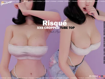 XXS Cropped Tube Top ~ NSFW Risqué (Stand alone)